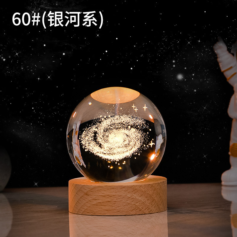 Cielo estrellado luminoso bola de cristal decoración Sol Galaxy Regalo de Cumpleaños luz de la noche regalo del Día de San Valentín de Navidad