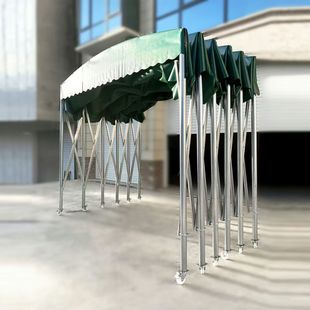Outdoor Large Warehouse Awning Retractable Movable Sliding Awning Late Night Snack Gear Tent Mobile Parking Awning