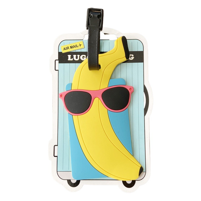 Luggage Tag Dopamine Tag Korean Fruit Ins Luggage Charm Travel Agency Gift Soft Rubber Can Print Logo
