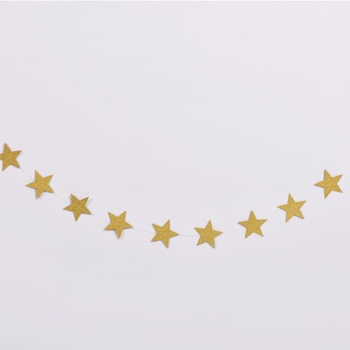 Estrella de cinco puntas en forma de corazón guirnalda colgando cuerda boda cumpleaños ESTRELLA DE Navidad colgante decoración cadena de papel tridimensional tire bandera colgante Adorno