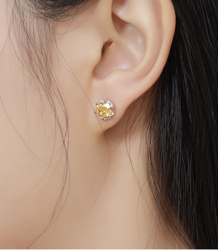 56g Weight 925 Sterling Silver Ear Needle Material Moissanite Inlay Material Ear Studs Classification 1 Pair Quantity Holiday, Daily Occasion 925 Sterling Silver Material Round Pattern Women's Gender GRA Certificate, Inlay Design Simple Style, Shiny Style 1 Pair 925 Sterling Silver Moissanite Round Ear Studs 7