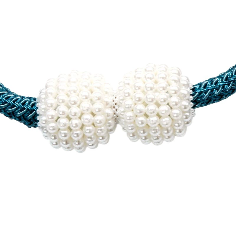 Современная простая жемчужная занавеска без перфорации с магнитной пряжкой, ремешок в наличии, креативный DIY занавес с магнитной пряжкой, маленький ремешок для штор