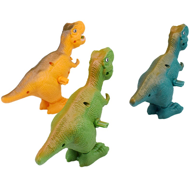 Juguete dinosaurio saltarín, plástico, cuerda de cuerda, para niños, venta al por mayor