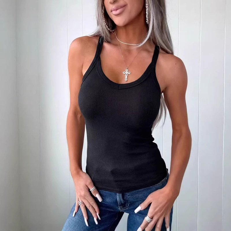 2026 Cross-Border European and American Summer New Style Hot Girl Sexy Slim-Fit Tank Top 2026 Cross-Border European and American Summer New Style Hot Girl Sexy Slim-Fit Tank Top
