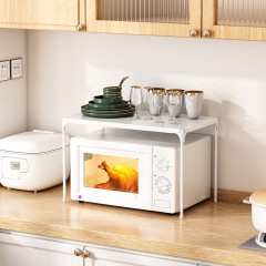 Kitchen tiered shelving unit for countertop storage, under-sink organizer for cabinets, and home-use shelf for storing spice bottles