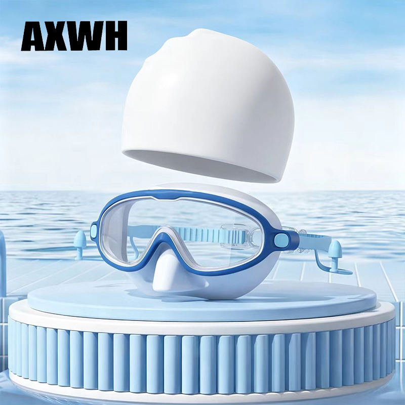 Juego de Gafas y Gorro de Natación para Niños de PC Antiempañante para Niños
