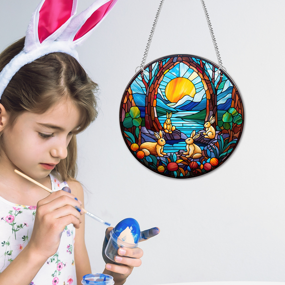 95g Weight pendant Home Textiles & Decor Type Acrylic Material Easter Festival Rabbit Pattern Casual, Elegant, Classical Style Easter Casual Elegant Classical Rabbit Arylic Party Supplies Decorations 119