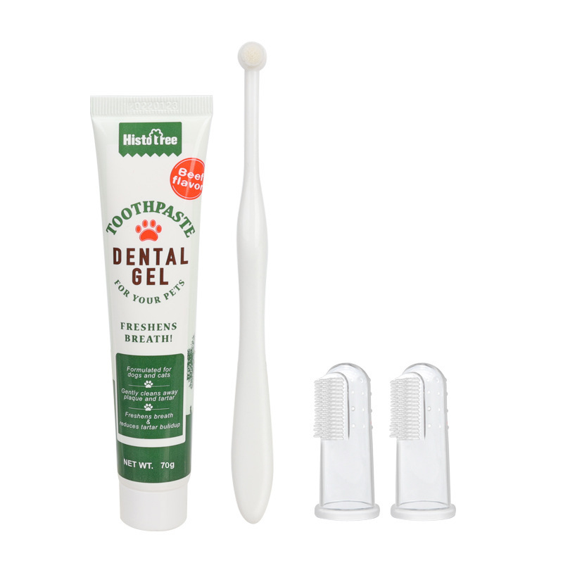 Set de pasta de dientes para mascotas, set de cepillo de dientes para perros y gatos, limpieza oral para perros y gatos, productos para mascotas