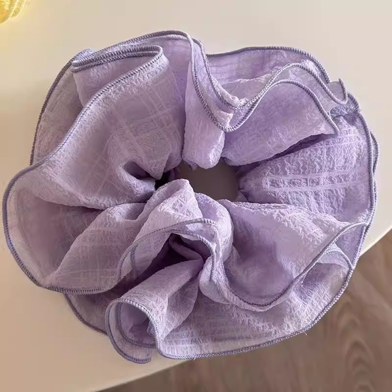 2026 nuevo estilo coreano super grande anillo de pelo intestino grande niñas de alto nivel de sensación de cabello de flores cuerdas de cabello de cordón de goma adornos para el cabello