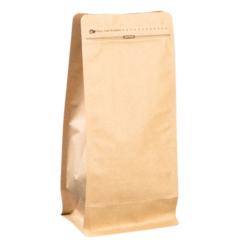 Coffee Beans, Coffee Powder, Tea Packaging Bags, Ziplock Bags, Kraft Paper, Eight-Sided Sealing, Easy-Tear Zipper Bags, Air Valve