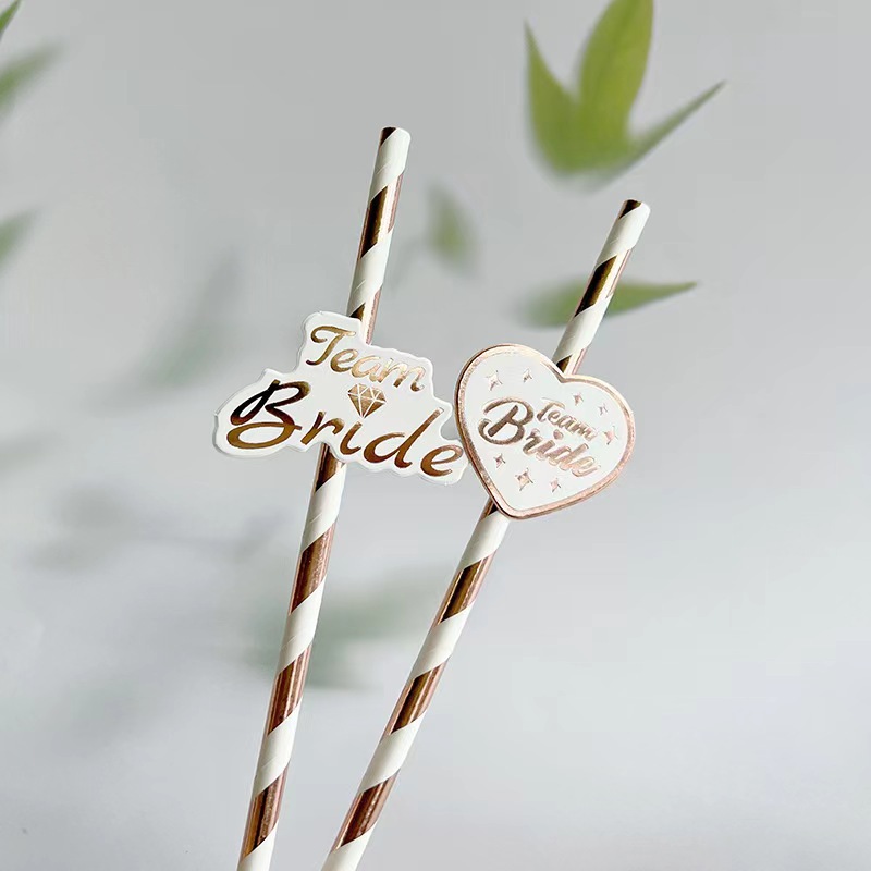 Cruz-frontera nueva novia paja soltero fiesta boda decoración creativa degradación papel paja