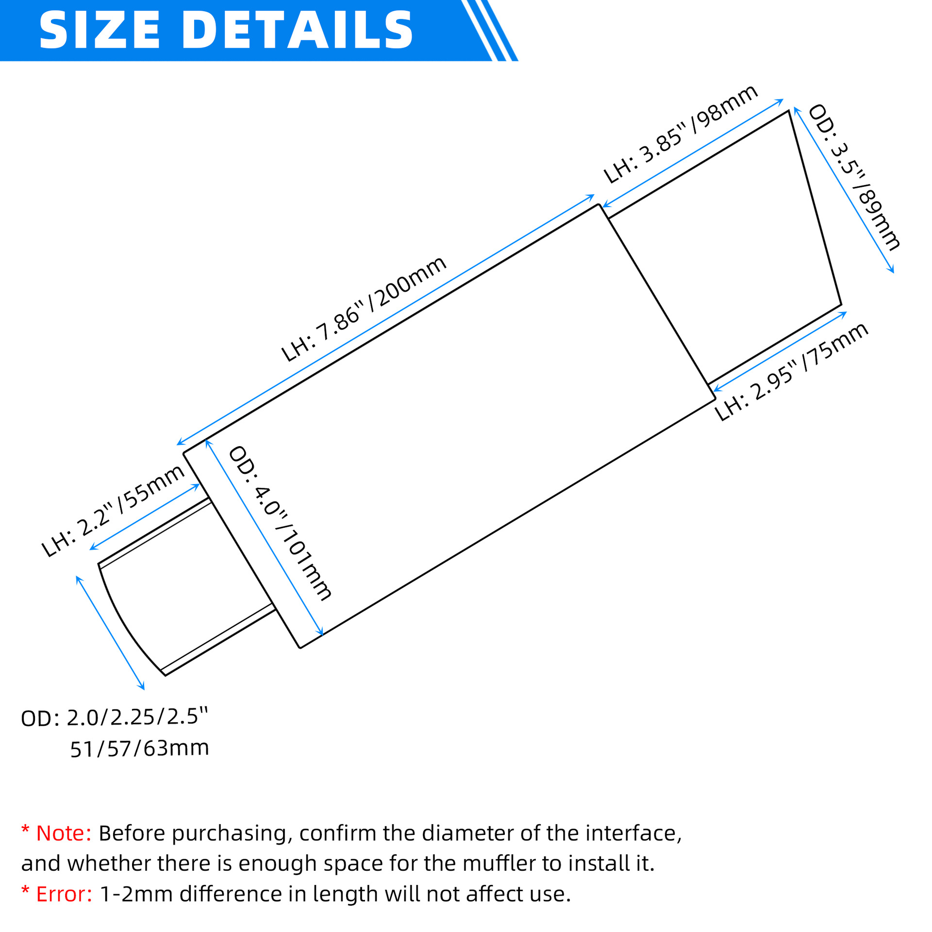 Car exhaust pipe modification direct exhaust silencer N1 style universal stainless steel tail drum 51 57 63MM