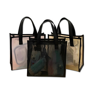 Manufacturer Customized Daily Satchel Mesh Bag, Home Textile and Home Decoration Shopping Bag, Cosmetics Beach Advertising Cosmetics Bag