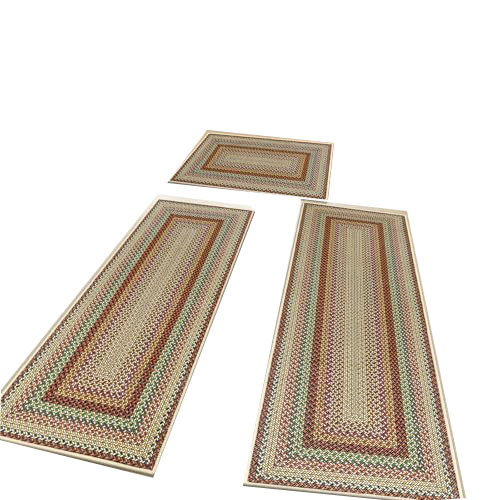 Almohadilla de suelo de cocina transfronteriza almohadilla de barro de diatomeas de viento bohemio almohadilla de suelo de absorción de agua y secado rápido dos juegos de almohadillas antideslizantes resistentes al desgaste