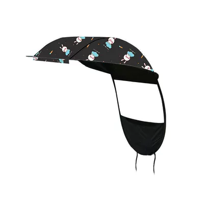 Elektromobil üçün ön şüşə çətiri (günlük), protection, separate rainproof electric scooter - single-canopy-black-rabbit-velcro-hook-surface-default-item