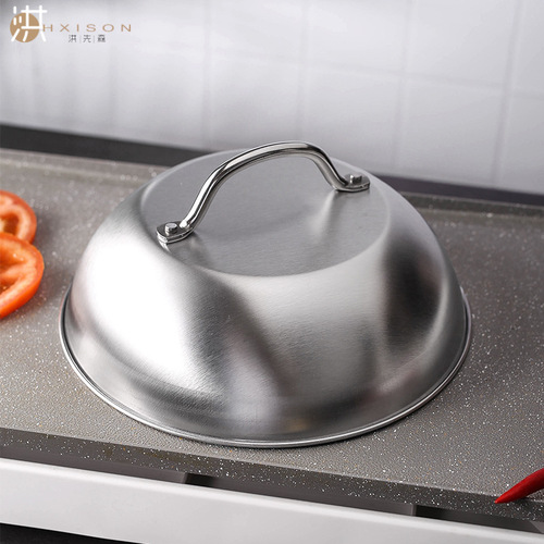 304 stainless steel barbecue pot cover cross-border 9-inch round arch teppanyaki cover steak anti-scalding cover outdoor BBQ barbecue cover