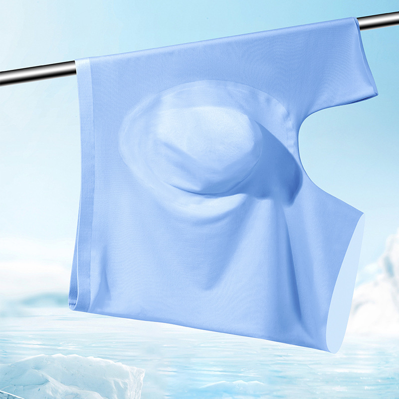 Summer new ultra-thin non-sensitive ice silk men's underwear seamless 3D breathable quick-drying pants transparent men's boxers
