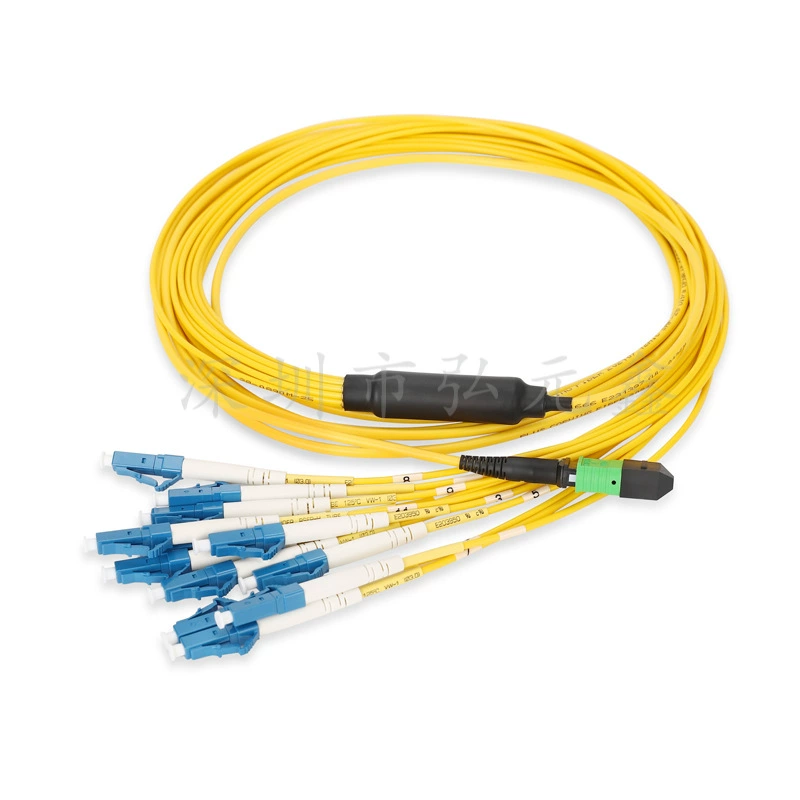 Hongyuanxin MPO-LC fiber optic jumper duplex simplex 8-core 12-core 24-core single-mode multi-mode jumper OM3/OM4
