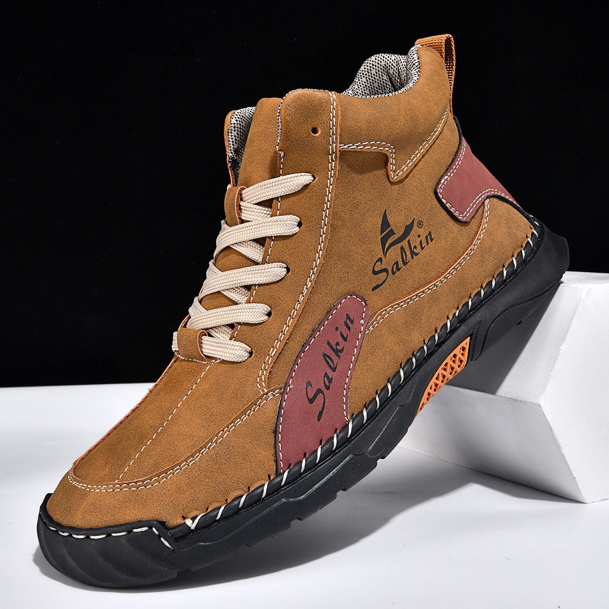 Size 48 Mid-Top Men's Shoes, Large Size Outdoor Short Boots, Large Size Casual Hot-Selling Martin Boots_vogvips.com