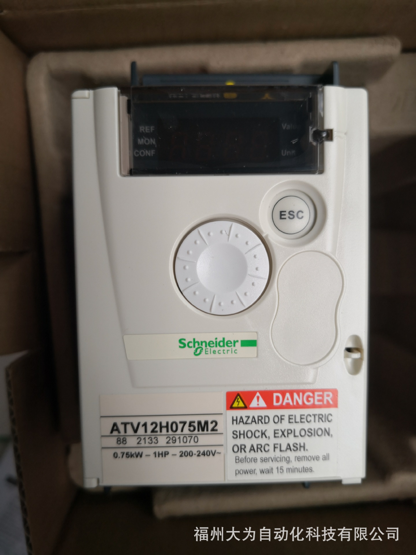 ATV12H018M2ATV12变频器0.18单相， 200～240V散热器安装全新正品