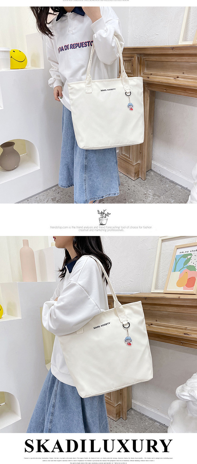 Japanese-style ins Harajuku large-capacity shopping bag, Korean-style chic casual and versatile, artistic student hand-held shoulder bag for girls undefined