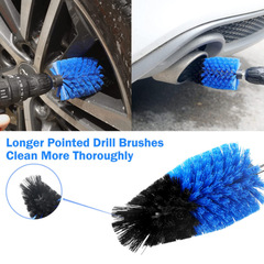 Cross-border 27-piece car wash cleaning brush set car interior cleaning electric drill brush head detail brush