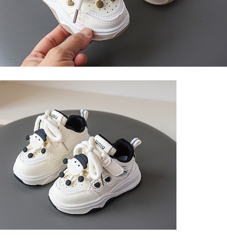 Baskets de sport décontractées pour fille et garçon blanches_voghion.com