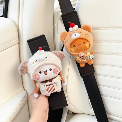 a Pair for Couples — Seat belt shoulder pad - a-pair-of-bear-ice-silk-shoulder-guards-4