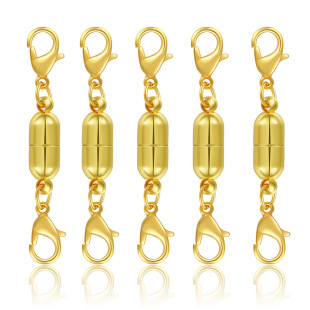 Jewelry necklace buckle bracelet buckle accessories magnet buckle Oval cylindrical buckle necklace magnetic buckle with lobster buckle DIY magnet