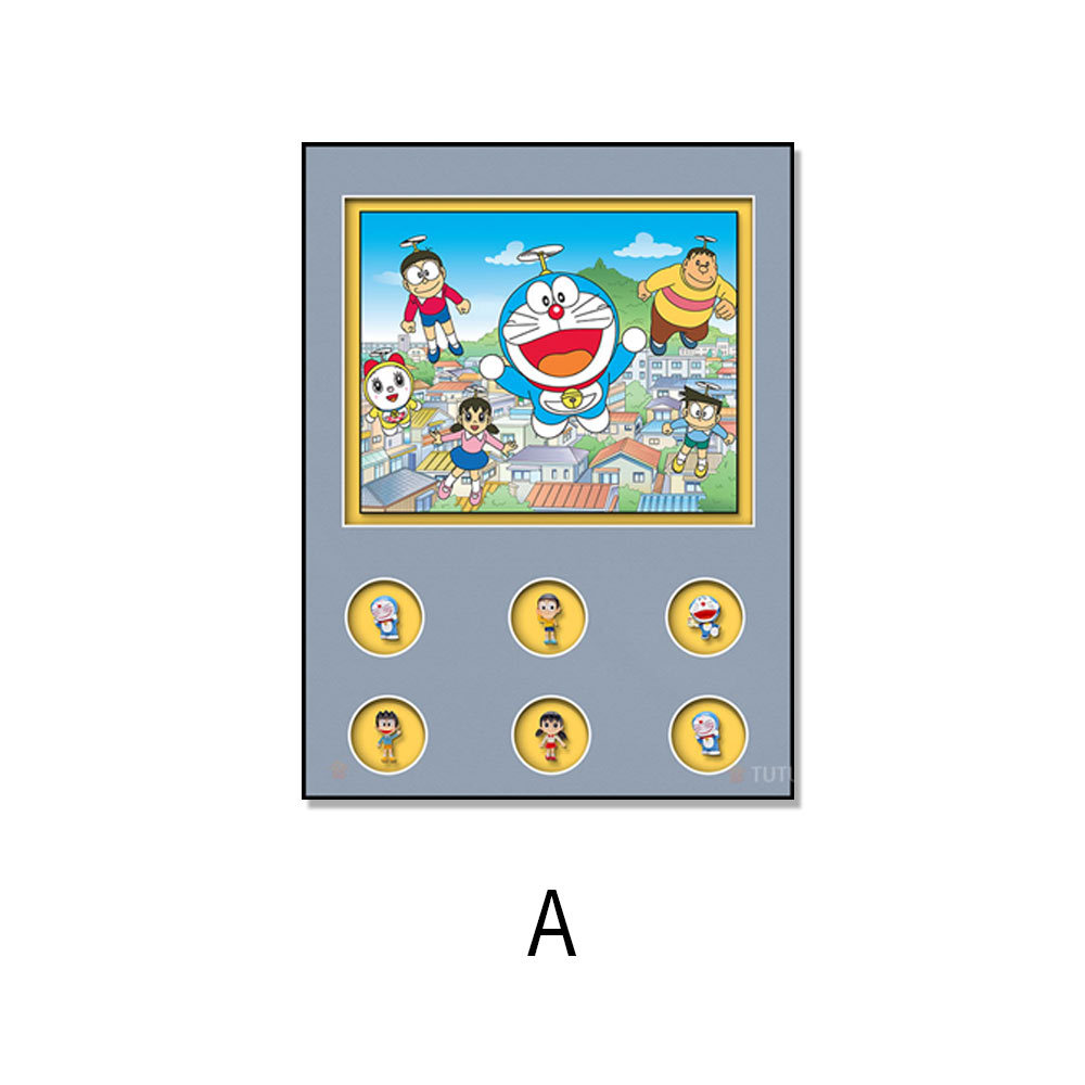 Pato Donald dibujos animados Dibujos Animados hechos a mano Doraemon pintura real habitación de los niños dormitorio cabecera Mickey Mouse círculo colgando pintura