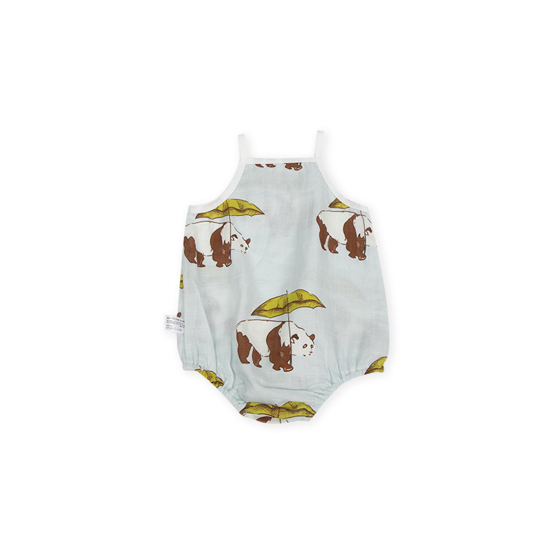 Japón y Corea del Sur traje de escalada de tirantes fino nuevo 2023 ropa para niños estampado de verano bebé lindo mameluco de una pieza coreano