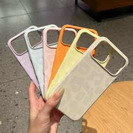 高级液态豹纹适用苹果17promax手机壳iPhone16简约15p防摔14p韩系