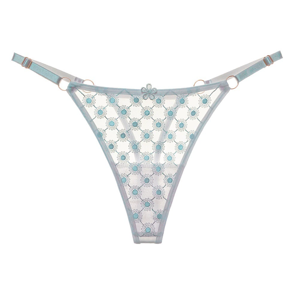 Сладкие и сексуальные стринги с цветочным принтом, женские дышащие трусики с низкой талией, модный регулируемый пояс, женское нижнее белье больших размеров