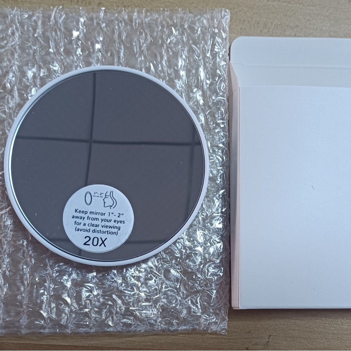 20 veces 30 veces 40 veces alto aumento spot 8.8cm3.5 pulgadas zoom pequeño espejo de maquillaje redondo espejo de baño de plástico