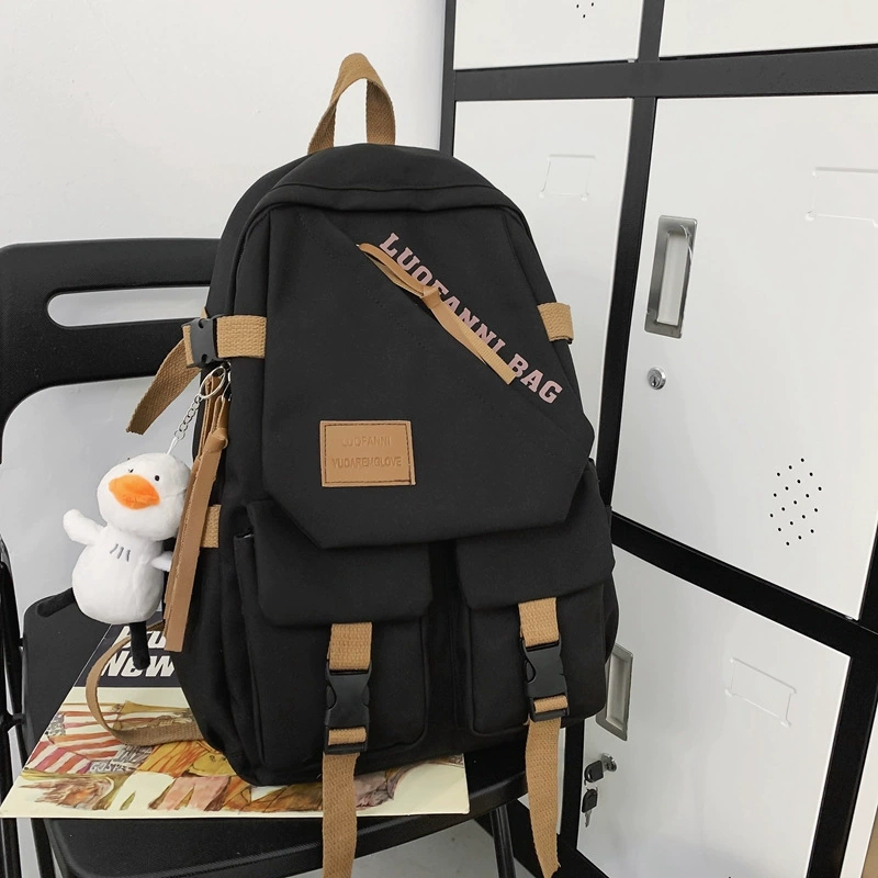 Backpack, shoulder bag, capacious Japanese universal trend school bag for leisure, Korean style