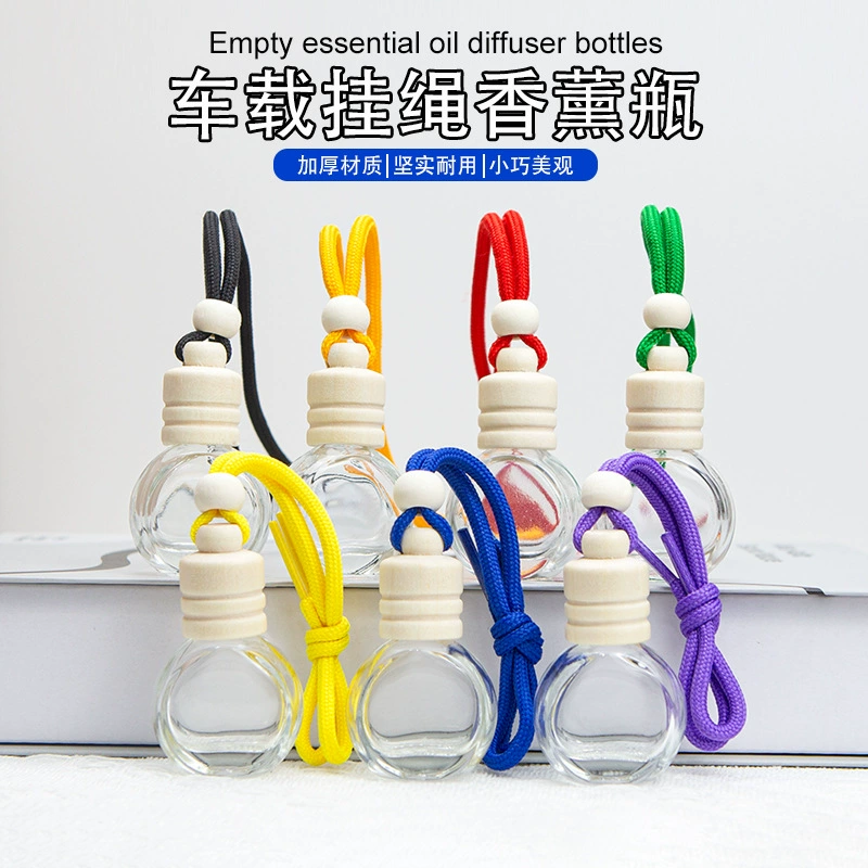 Автомобильная бутылка с ароматом каплевидная стеклянная парфюмерная бутылка, чтобы удалить запах милый автомобиль украшение цветной шнур бутылка