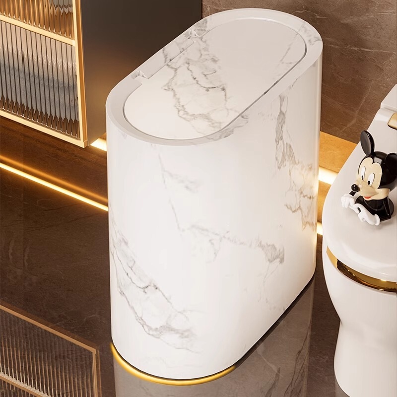 Trash Can for Home Use 2025 New Model Bathroom Toilet Hotel Homestay with Lid Kitchen Living Room Narrow Gap Trash Can Trash Can for Home Use 2025 New Model Bathroom Toilet Hotel Homestay with Lid Kitchen Living Room Narrow Gap Trash Can