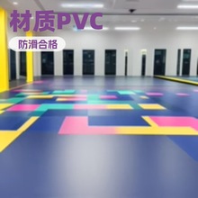地铁站飞机场高铁站过道地胶商用卷材地板胶橡塑地板室内彩云系列