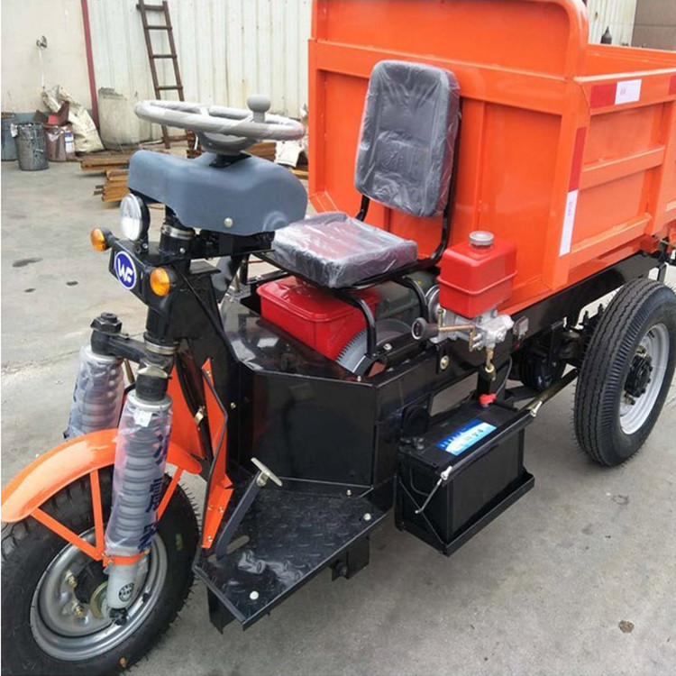 九方工地载重工程柴油三轮车电动三轮自卸供应建筑工地三轮车履带