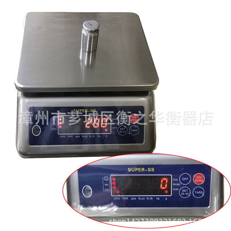 烟台钧杰不锈钢防水秤精准防潮称海鲜水产罐头6公斤1克秤IP68等级