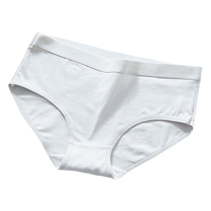 Ropa interior de mujer de entrepierna de algodón de cintura media simple Algodón elástico transpirable cómodo algodón peinado calzoncillos de mujer al por mayor