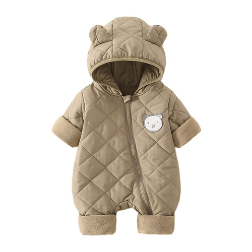 Autumn and winter baby cotton jumpsuit newborn clothes baby clothes cotton clothes thick warm clothes outing clothes climbing clothes