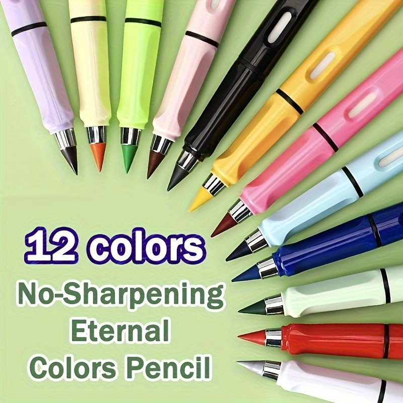 2026新款跨境代发12色免切可擦铅笔套装|ms