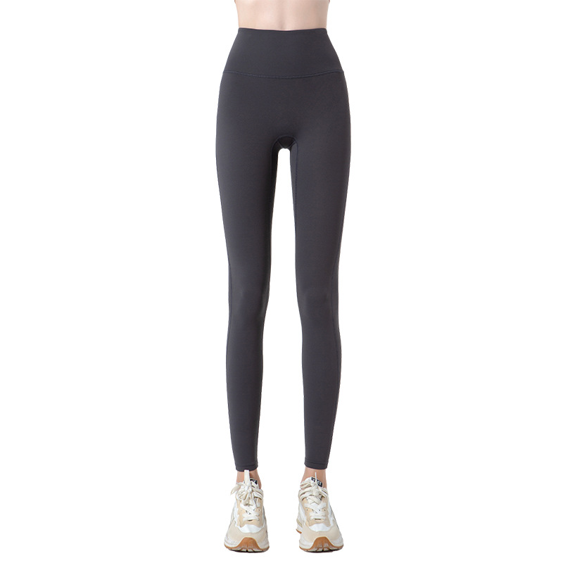 Primavera y verano nuevo estilo sin vergüenza línea LULU pantalones de yoga sentido de la nube de las mujeres que forma pantalones de fitness cintura alta Levantamiento de cadera adelgazante pantalones de melocotón