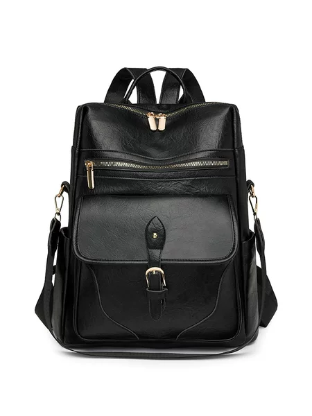 Cross-Border Retro Women's Backpack 2026 New Style High-End Pu Soft Leather Large-Capacity Business Commuting Travel Backpack