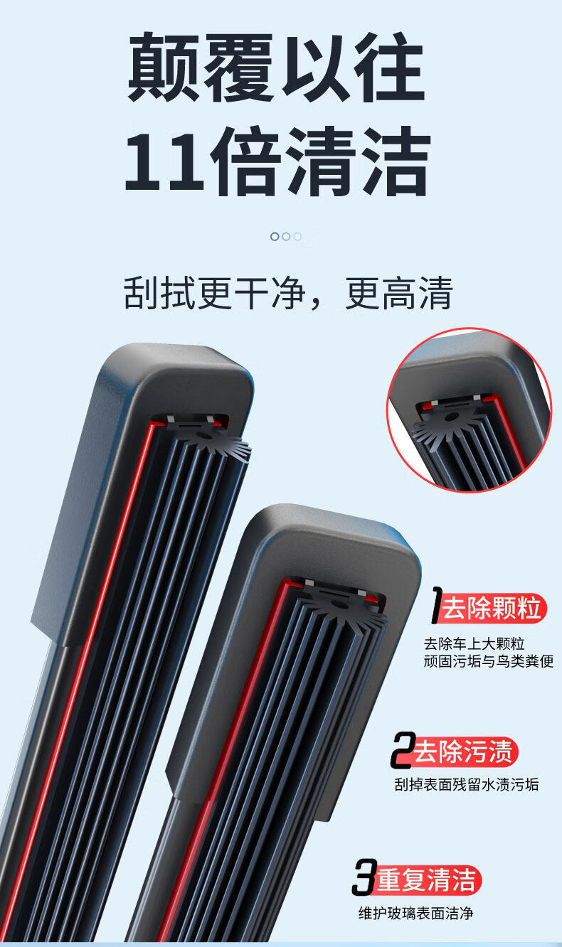 Eleven rubber strip wipers are compatible with Geely Emgrand GS/GL, Vision X3/X6, Boyue, Borui, Binrui original models