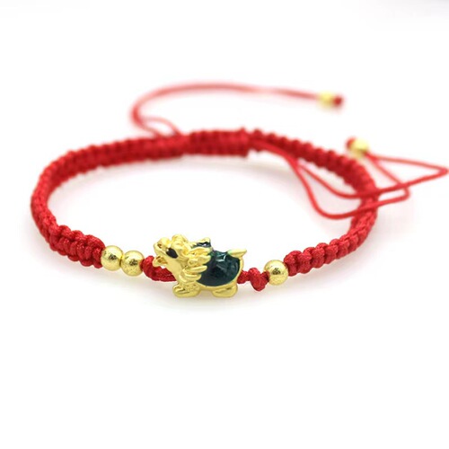 2024 New Year Dragon Year Fortune Coin Red Cord Lucky Dragon Couple Student Red Cord Pixiu Jewelry