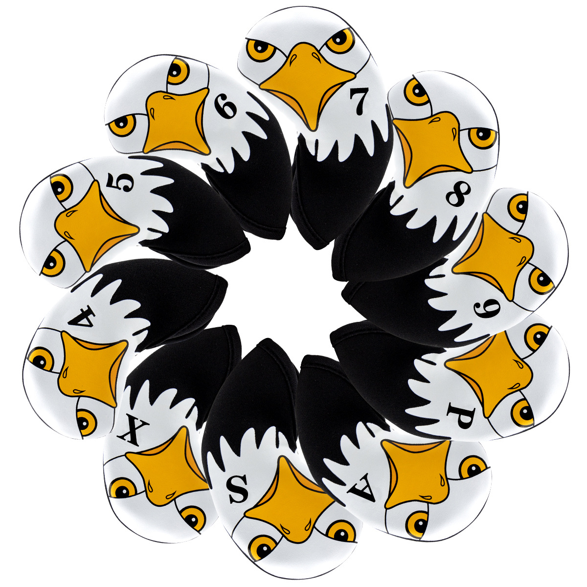 Golf Club manga en stock Venta caliente buceo material hierro cabeza cubierta hierro varilla manga conjunto 10 unids/set