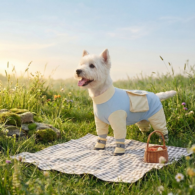 Primavera y verano perros tracción bolsa de hielo sandalias chaleco gato ropa de perro pequeño y mediano que oso ropa de mascota