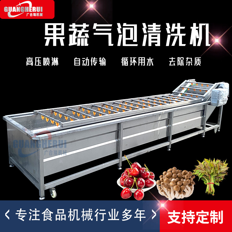 气泡清洗机生产厂家 净菜加工流水线 酸菜辣椒清洗机 大型洗菜机